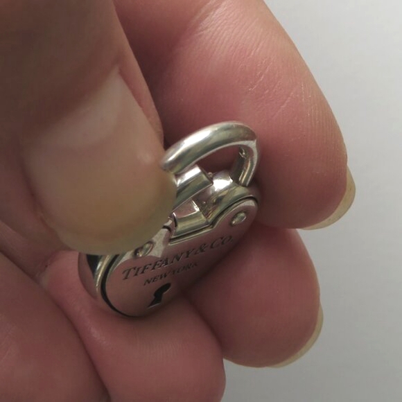 Tiffany's Heart Arc Lock Sterling Silver Charm Pendant - Picture 14 of 16